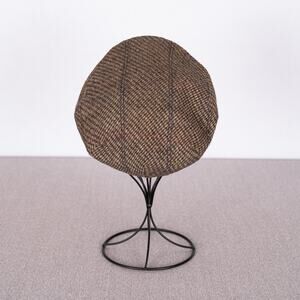 Vintage Johnathan Richard Men's Wool Tweed Flat Cap Newsboy Cabbie Hat SZ 7 1/4